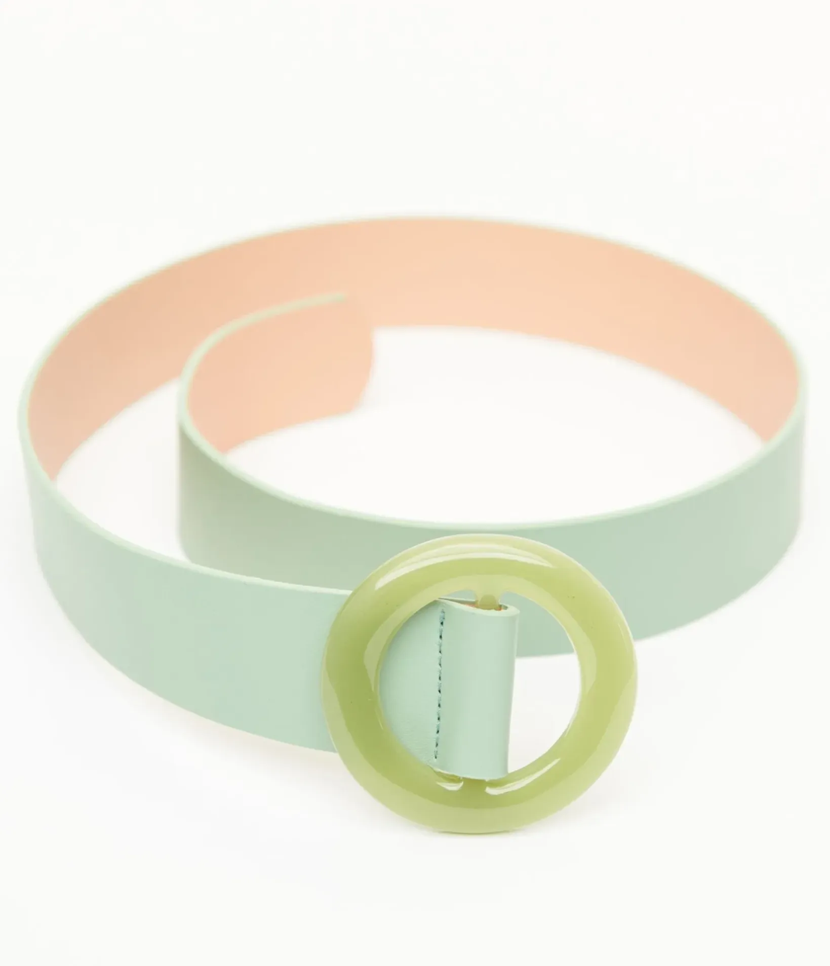 Unique Vintage Belts>Sage Circle Buckle Belt