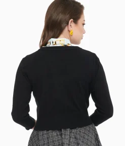 Unique Vintage Sweaters & Cardigans|All Things Black>1950s Black Cardigan
