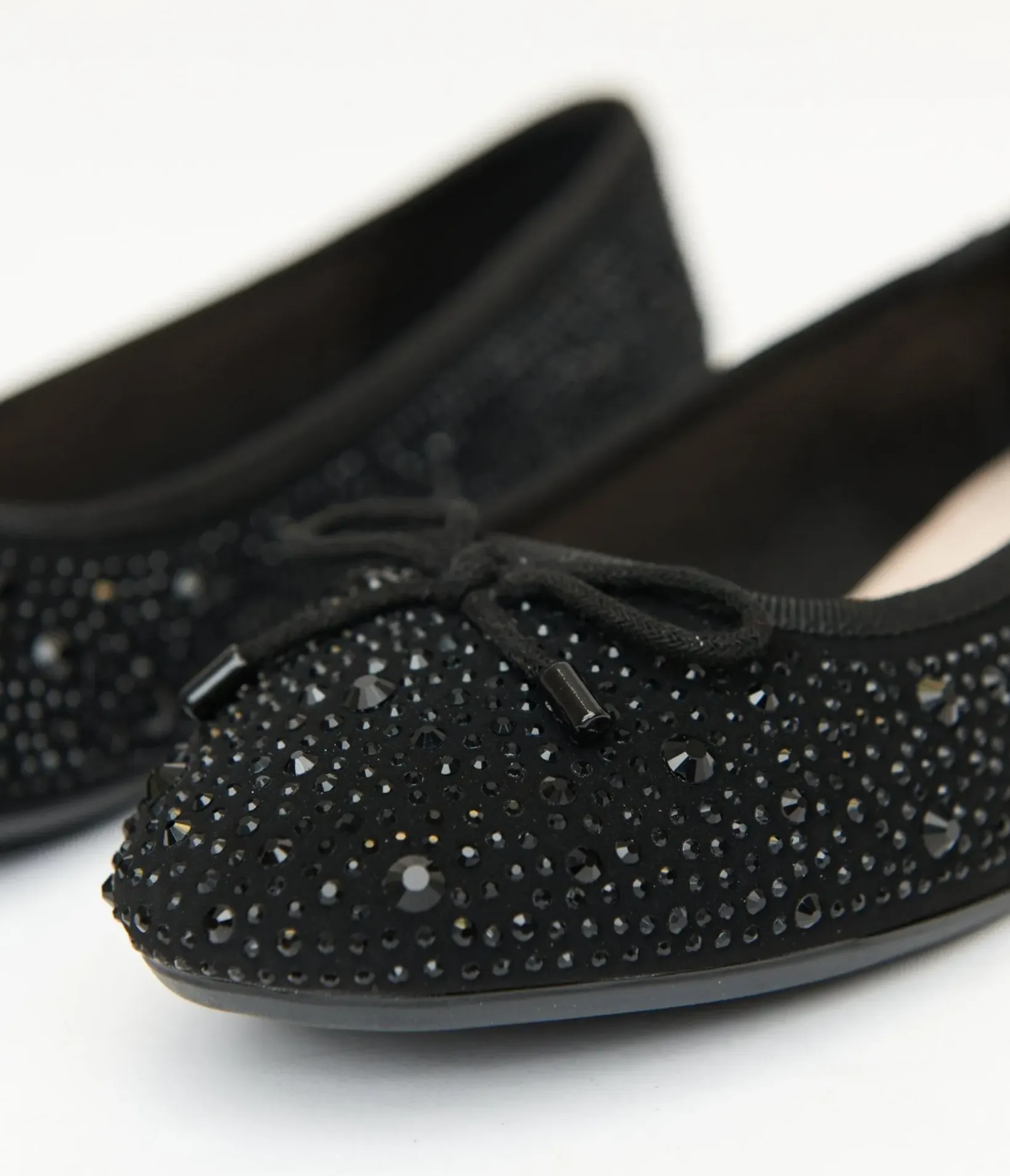 Unique Vintage Flats>1960s Black Sparkle Flats
