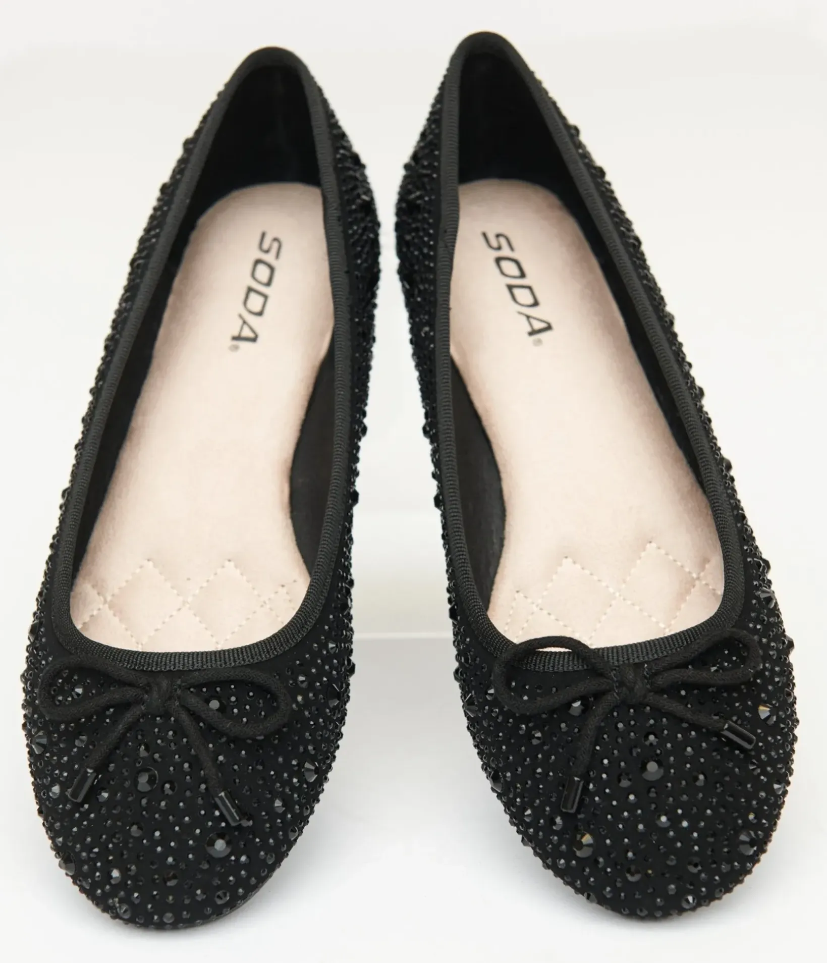 Unique Vintage Flats>1960s Black Sparkle Flats