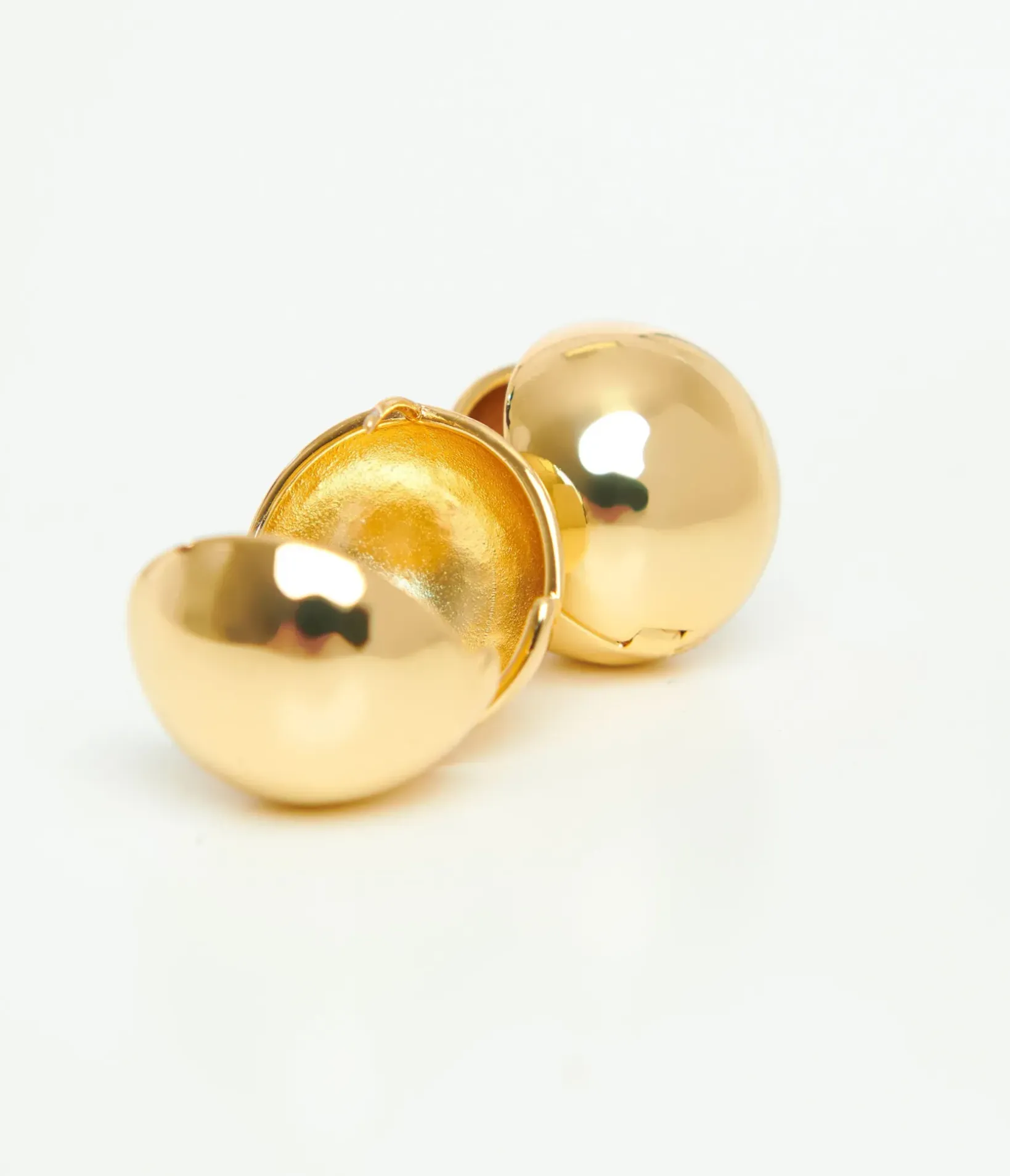 Unique Vintage Earrings>1930s Gold Ball Stud Earrings
