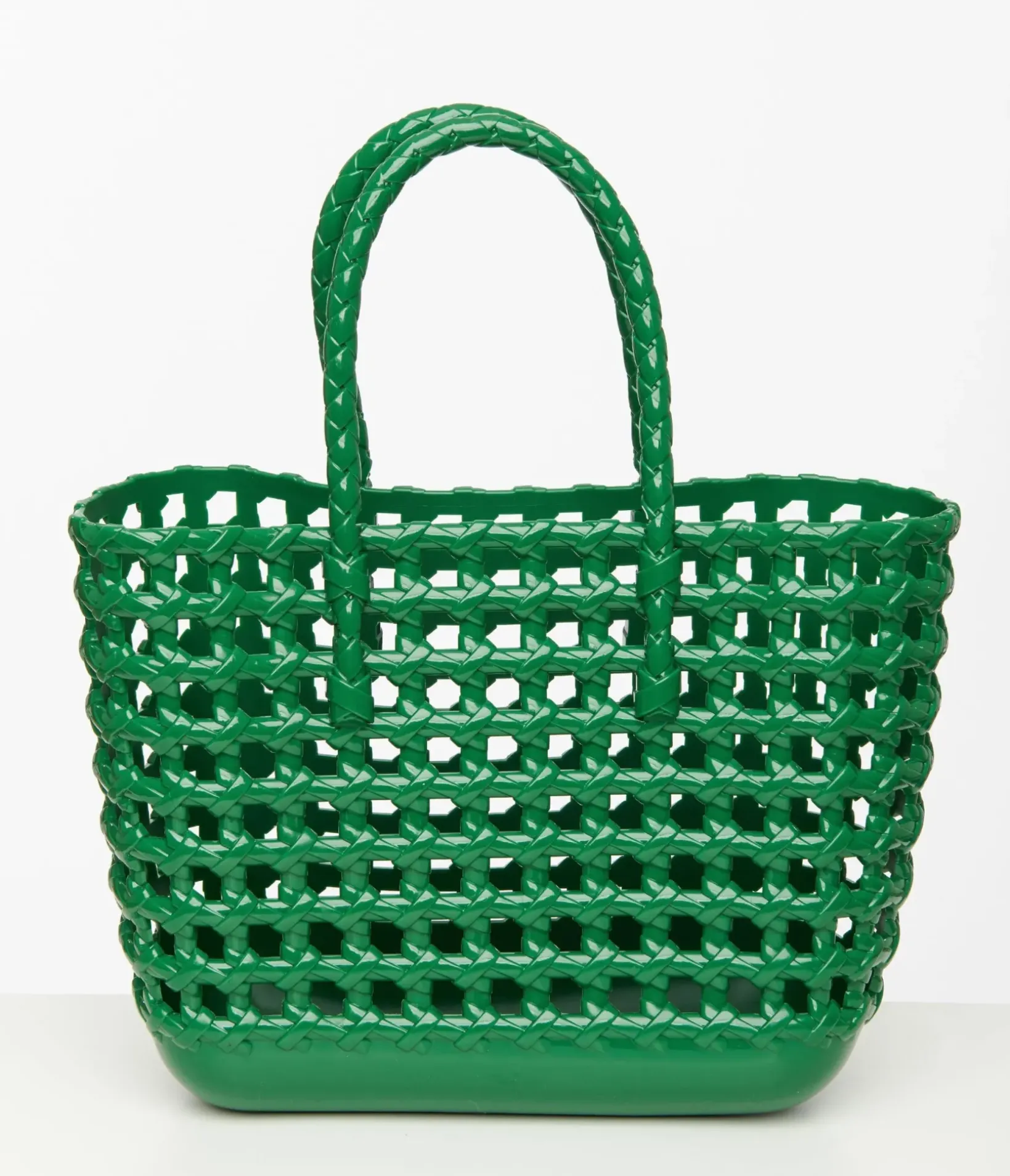 Unique Vintage Summer Vacation>1970s Green Net Handbag
