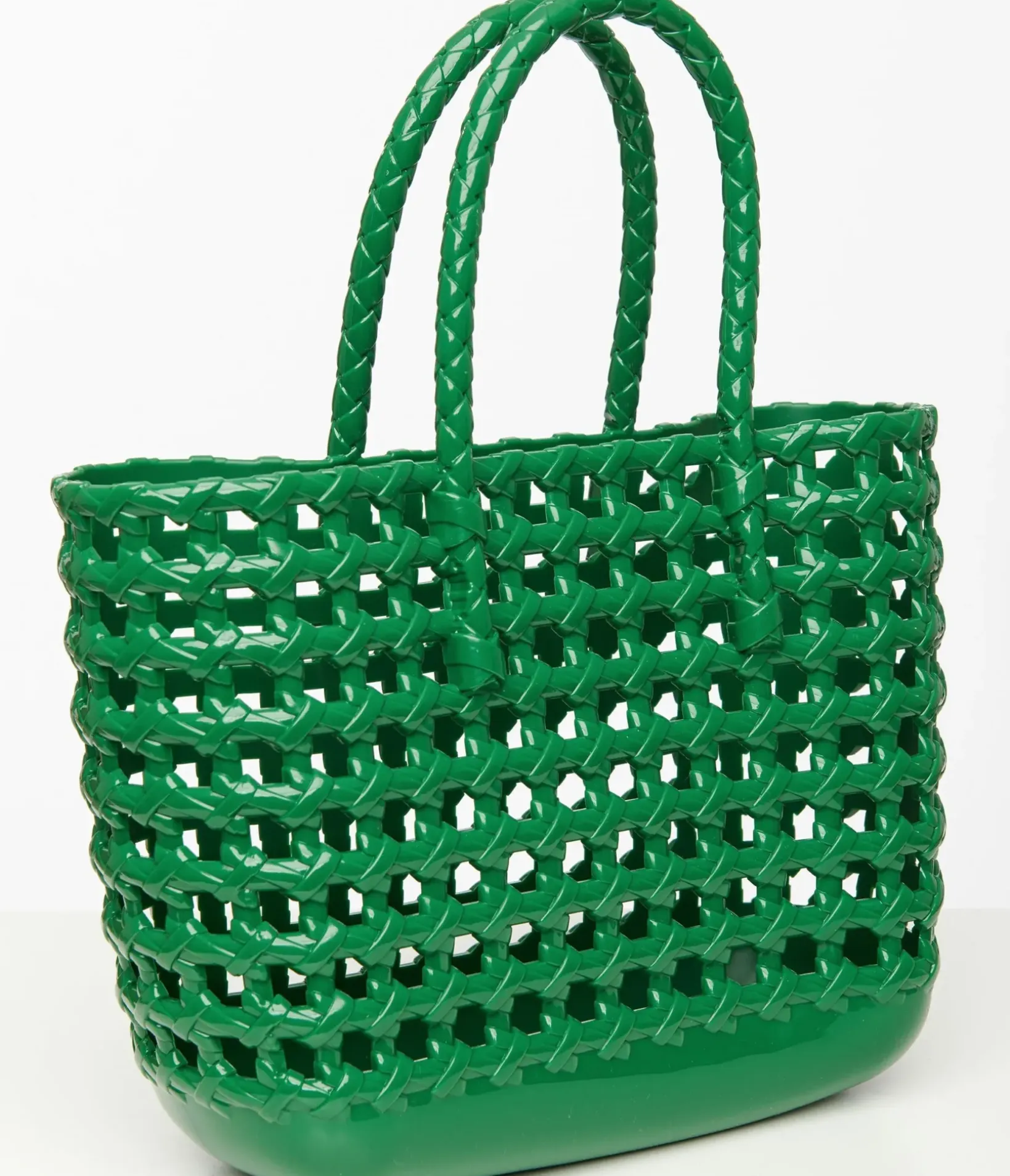 Unique Vintage Summer Vacation>1970s Green Net Handbag