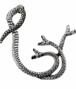 Unique Vintage Earrings>Silver Three Headed Snake Ear Cuff