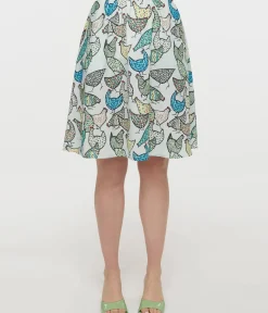 Unique Vintage Skirts>1950s Light Blue Chicken Swing Skirt