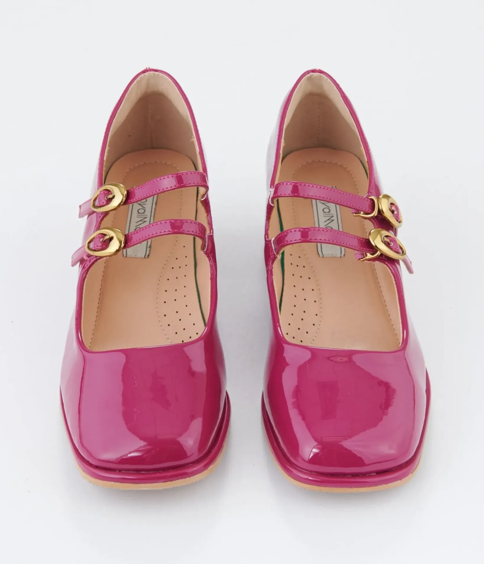 Unique Vintage Work Wear|Heels>1960s Magenta Patent Leatherette Sweet Elizabeth Pumps
