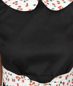 Unique Vintage Fit & Flare|Everyday Dresses>Smak Parlour Black & Cherry Print Mini Dress