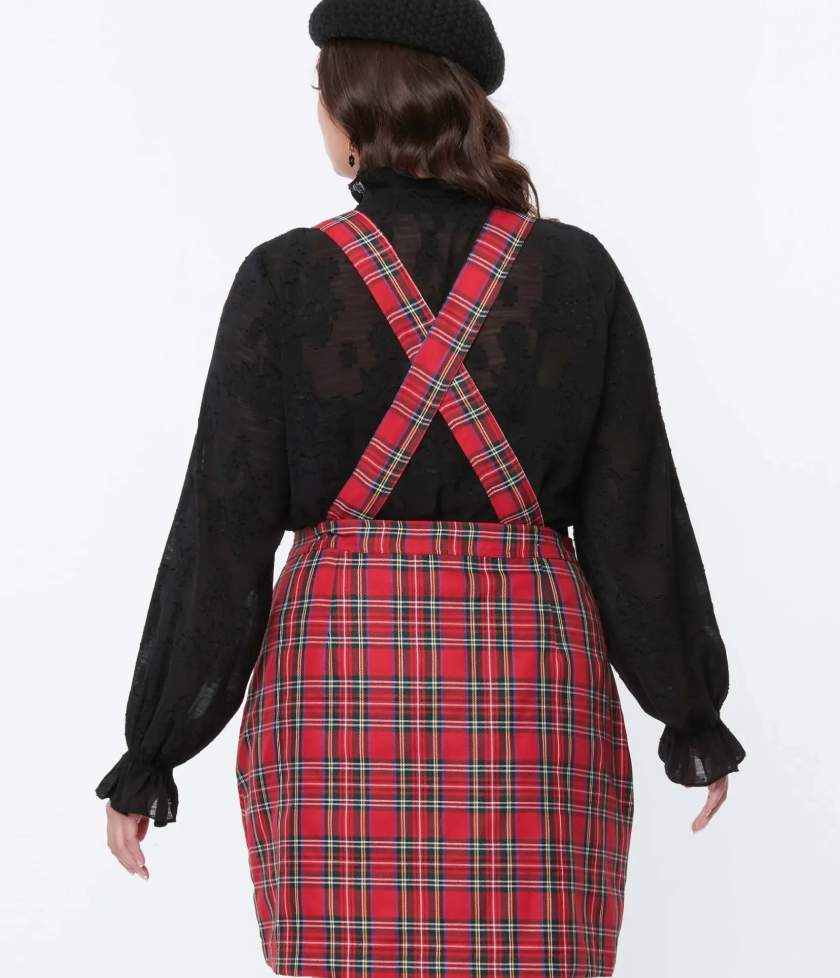 Unique Vintage All Things Black|Work Wear>Smak Parlour Black Floral Ruffle Neck Blouse