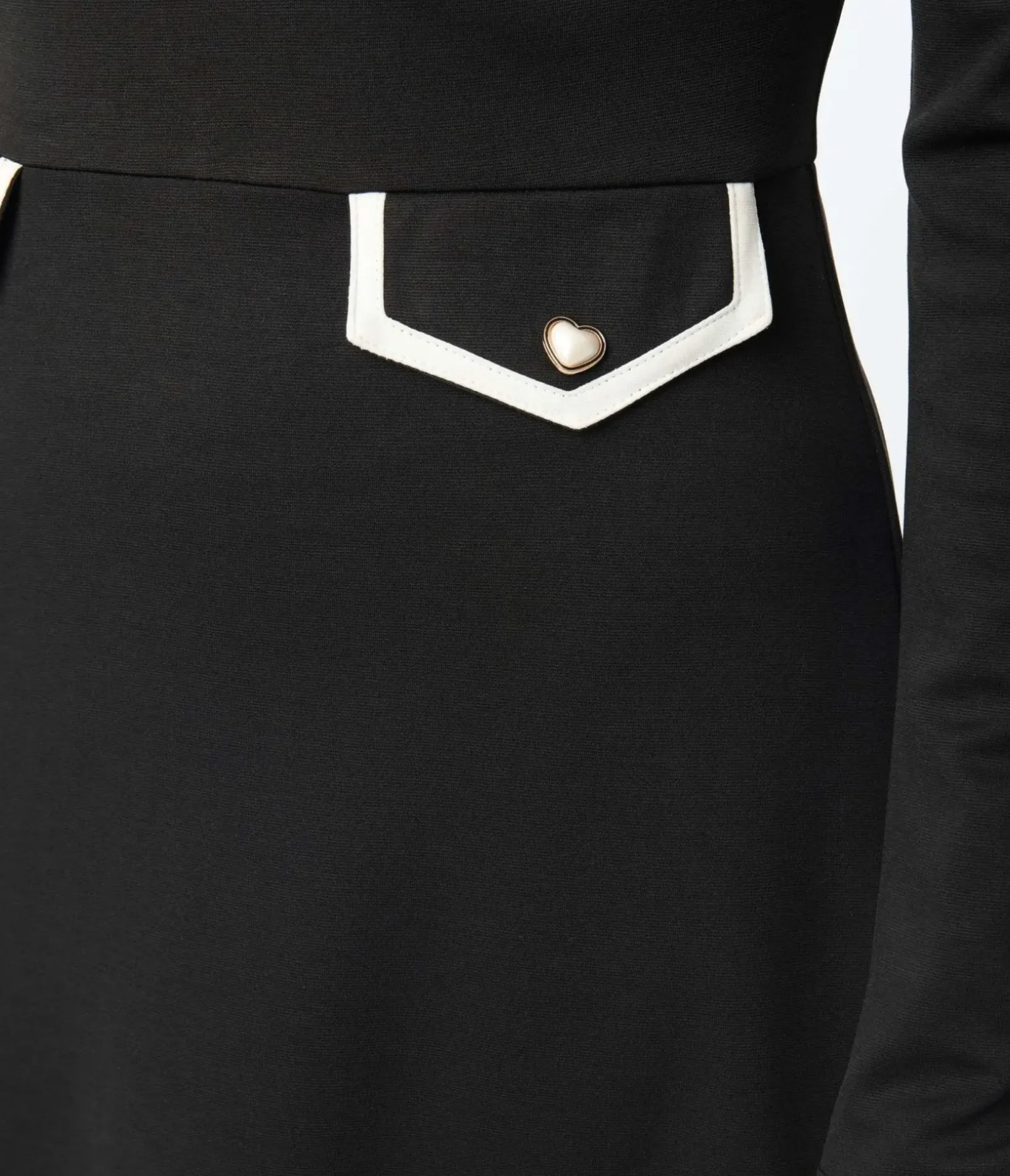 Unique Vintage Fit & Flare|Everyday Dresses>Smak Parlour Black Mock Turtleneck Fit & Flare Dress