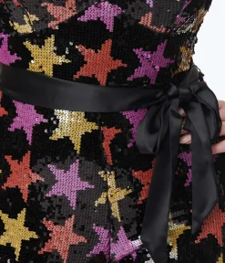 Unique Vintage Rompers & Jumpsuits|Rompers & Jumpsuits>Smak Parlour Black & Multicolor Star Sequin Glamour Goddess Jumpsuit