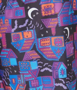 Unique Vintage Pocket Dresses|Everyday Dresses>Smak Parlour Black & Purple Haunted House Mini Dress