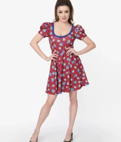 Unique Vintage Fit & Flare|Pocket Dresses><noscript><img width=