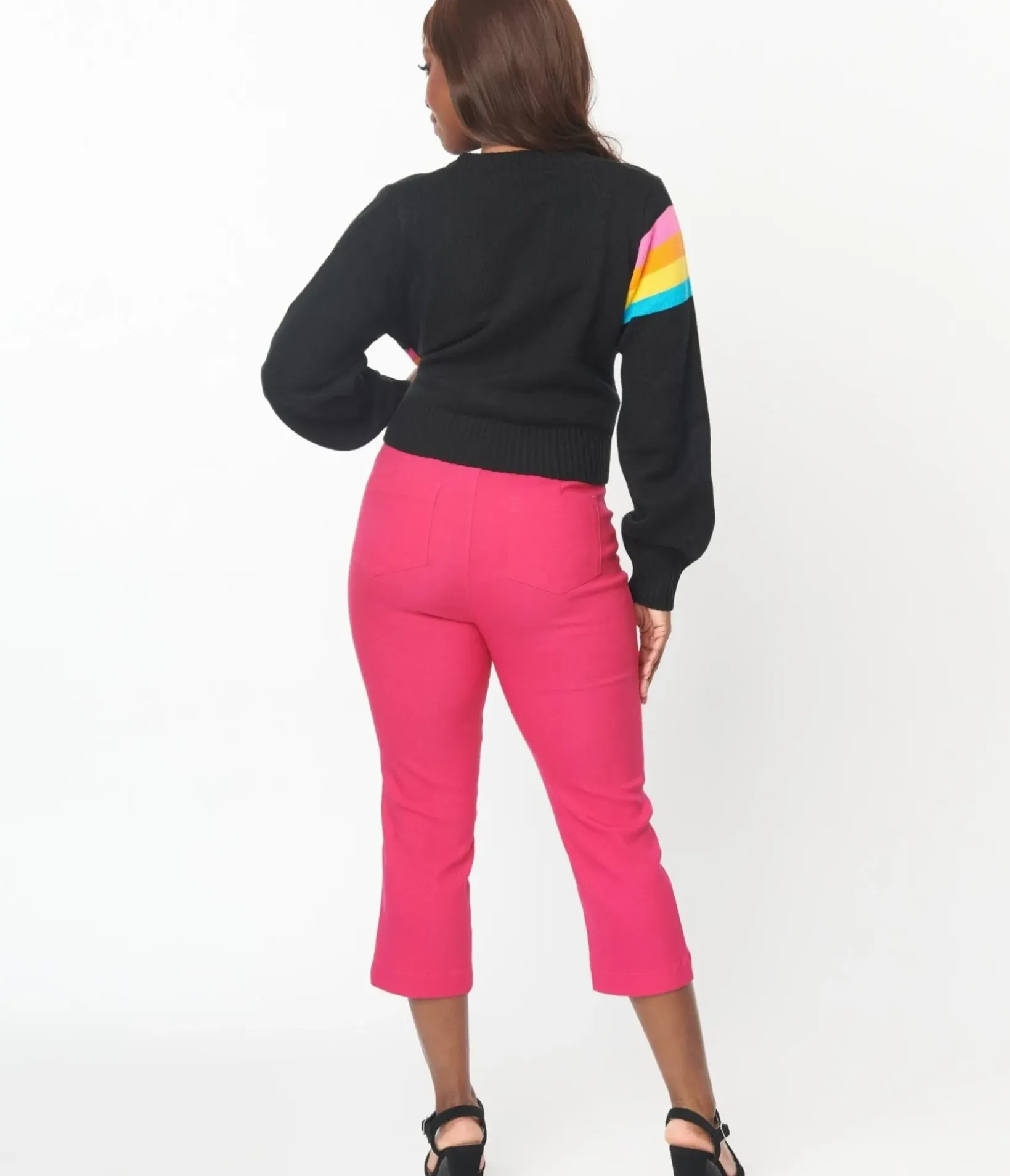 Unique Vintage Pants|Pants>Smak Parlour Hot Pink Pintuck Capris