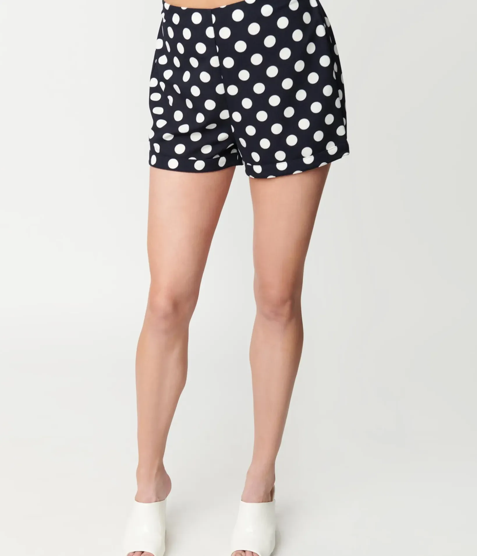 Unique Vintage Shorts|Shorts>Smak Parlour Navy & White Dot Callie Shorts