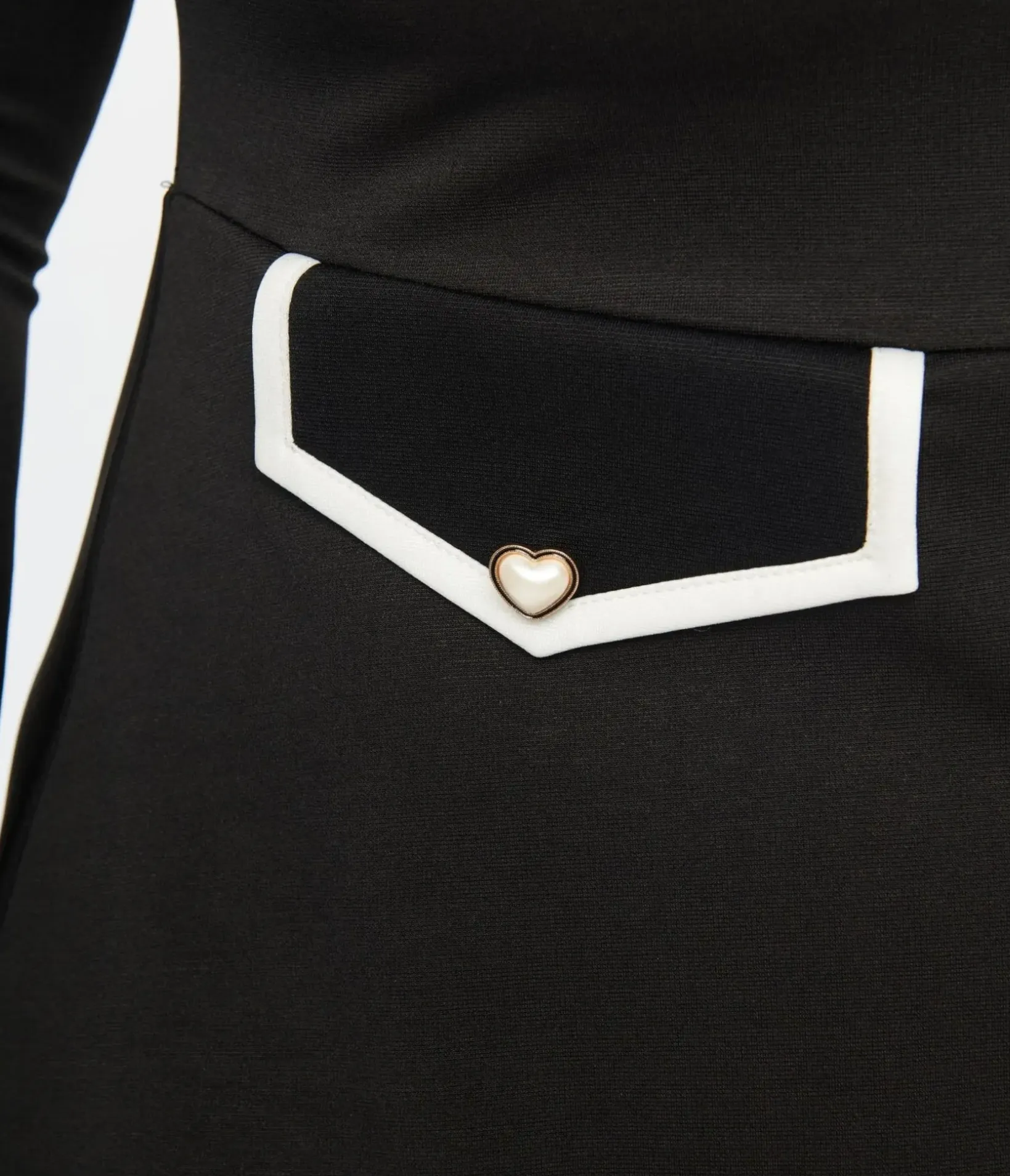 Unique Vintage Fit & Flare|Pocket Dresses>Smak Parlour Plus Size Black Mock Turtleneck Fit & Flare Dress