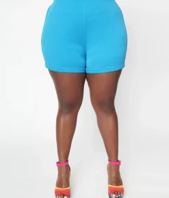 Unique Vintage Shorts|Shorts>Smak Parlour Plus Size Blue Callie Shorts