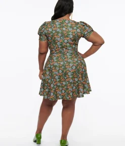 Unique Vintage Fit & Flare|Pocket Dresses><noscript><img width=