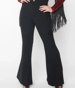 Unique Vintage Pants|Pants>Smak Parlour 1970s Black Find Your Flare Pants