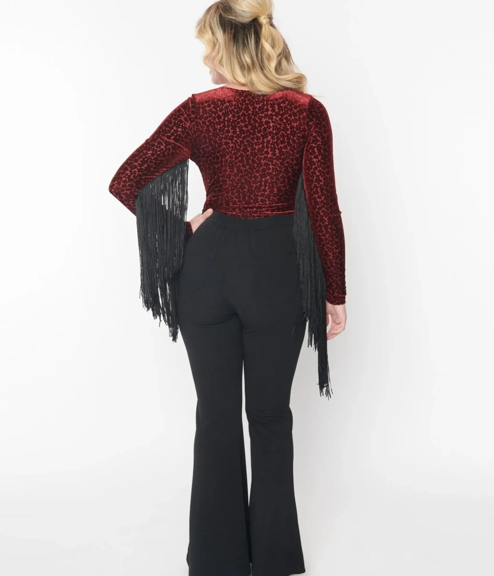 Unique Vintage Pants|Pants>Smak Parlour 1970s Black Find Your Flare Pants