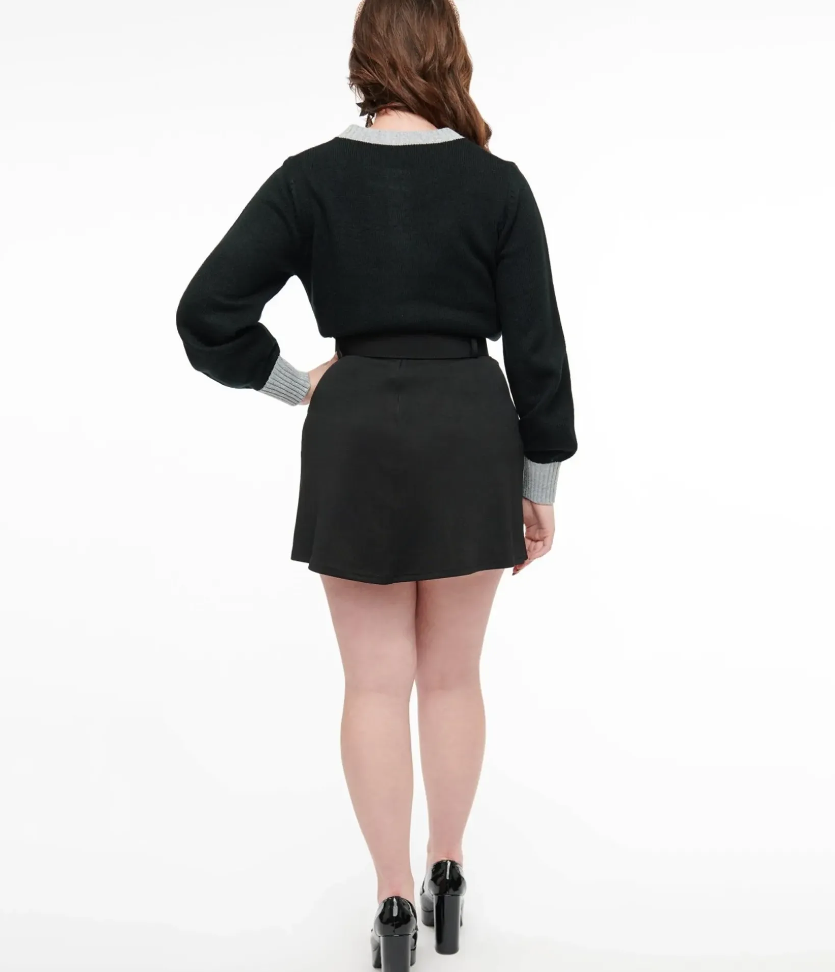 Unique Vintage All Things Black>Smak Parlour 1960s Black & Silver Celestial Embroidered Easy Does It Mini Skirt