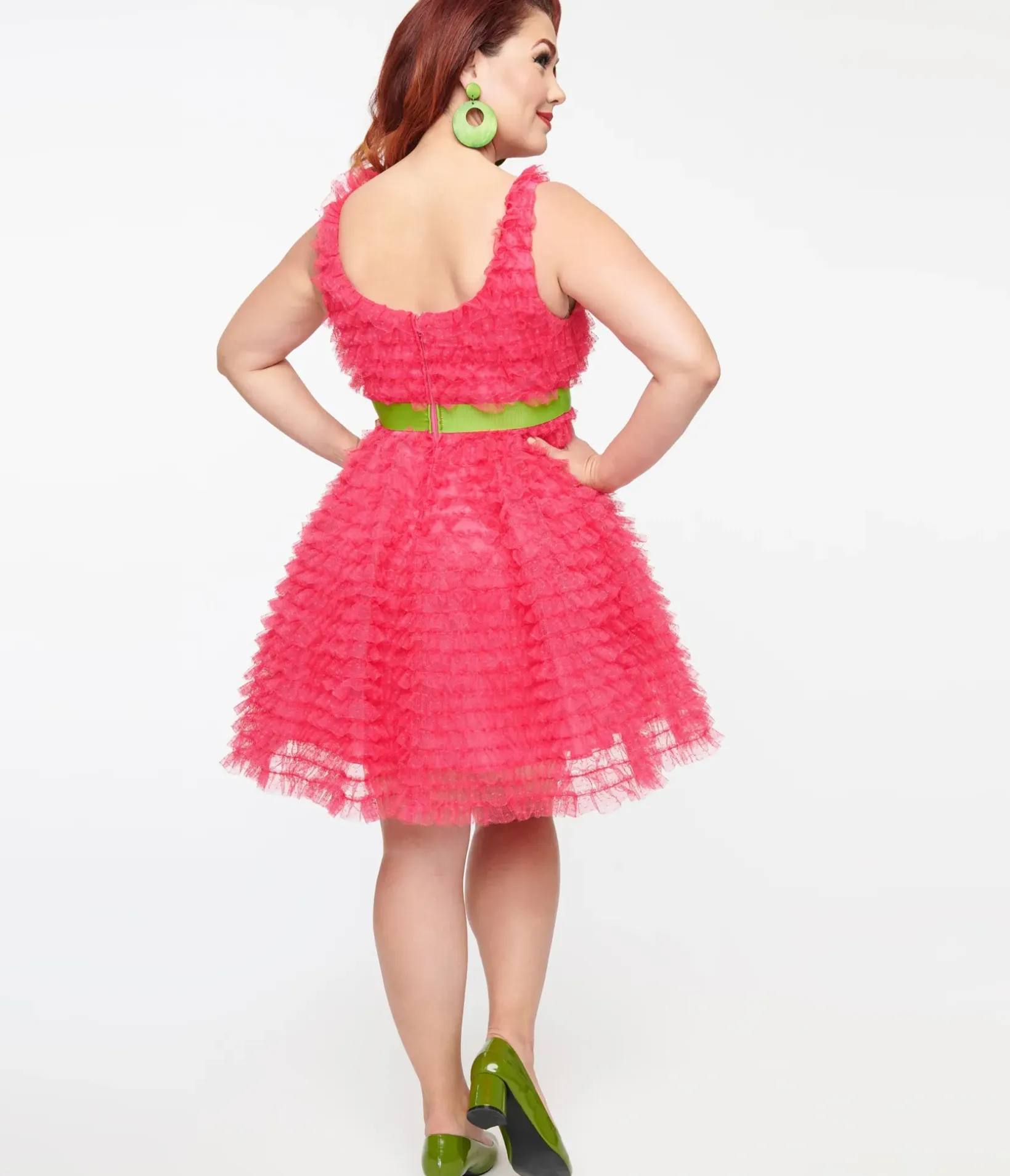 Unique Vintage Babydoll|Babydoll>Smak Parlour 1960s Hot Pink Empire Waist Mini Dress