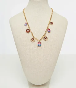 Unique Vintage Necklaces>1920s Multicolor Gem Necklace