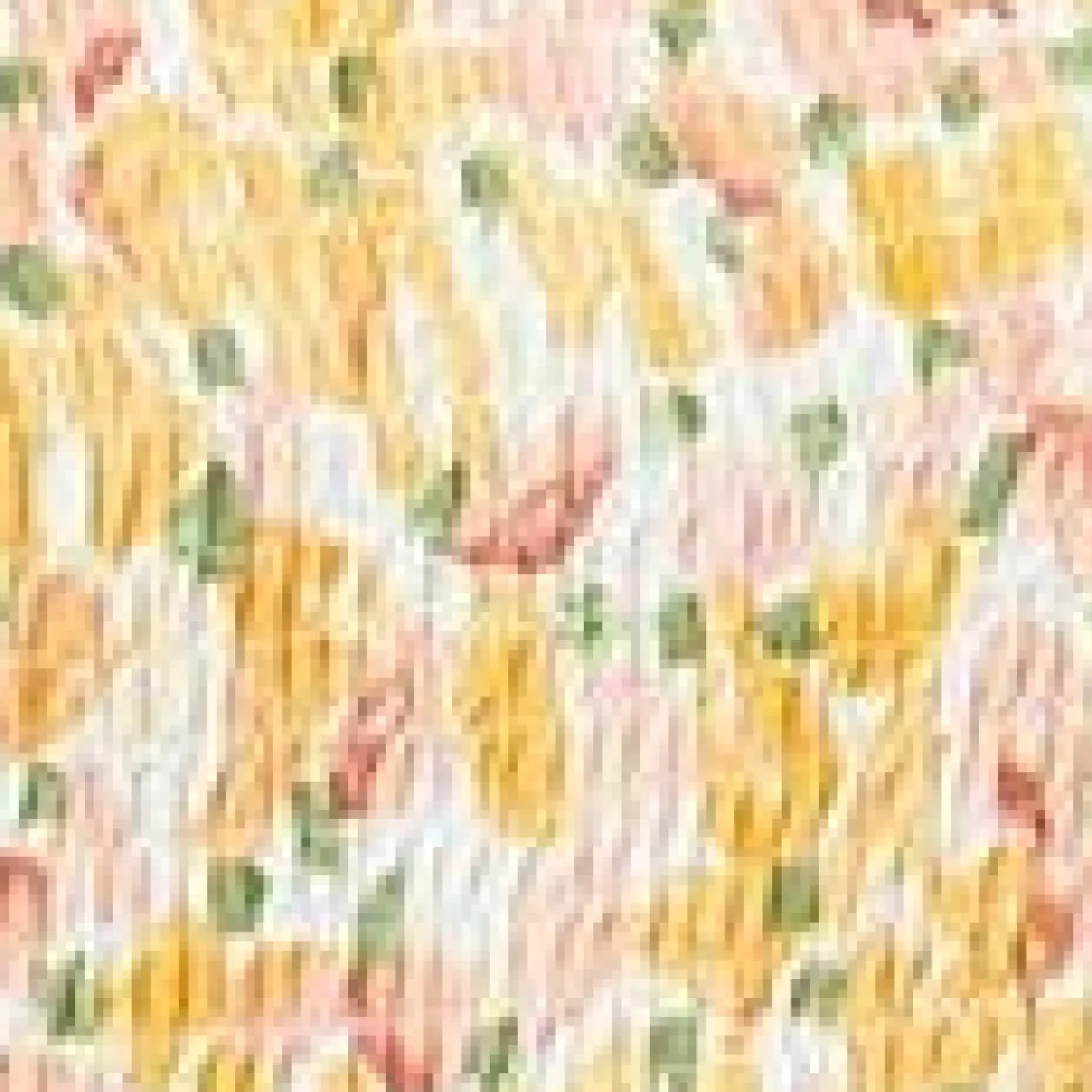 Unique Vintage Rompers & Jumpsuits|Rompers & Jumpsuits>1970s Orange & Pink Brush Strokes Puff Sleeve Jumpsuit