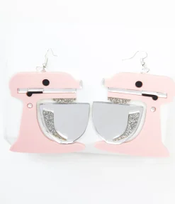 Unique Vintage All Things Pink|Earrings>1950s Pink Kitchenaid Mixer Earrings