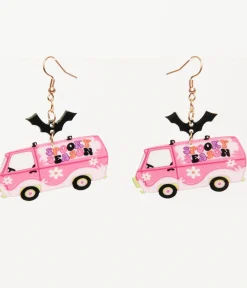 Unique Vintage Halloween|Earrings>Spooky Season Mystery Van Earrings