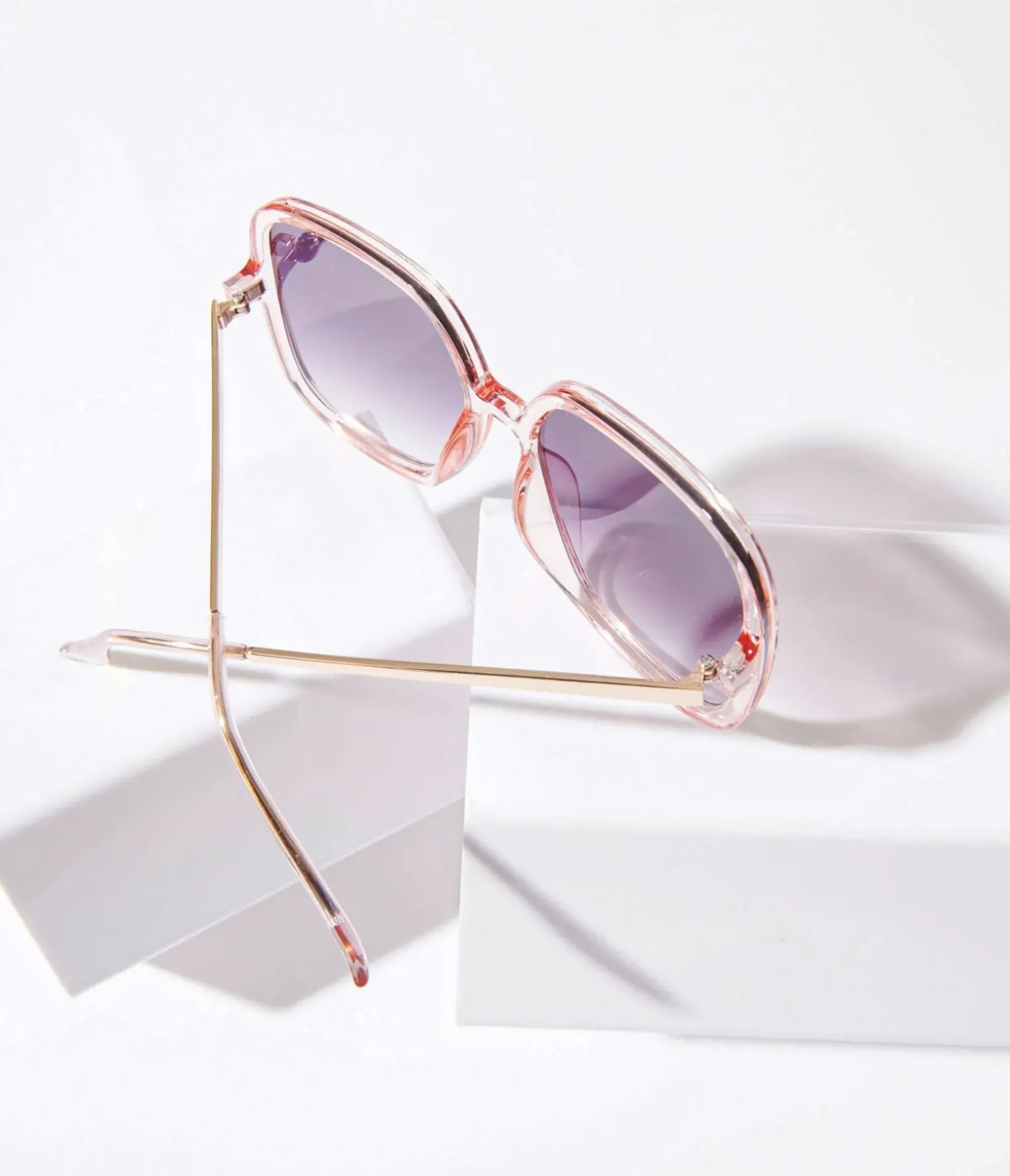 Unique Vintage All Things Pink|Sunglasses>1970s Retro Light Pink Square Sunglasses