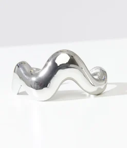 Unique Vintage Bracelets>1960s Silver Wavy Bracelet