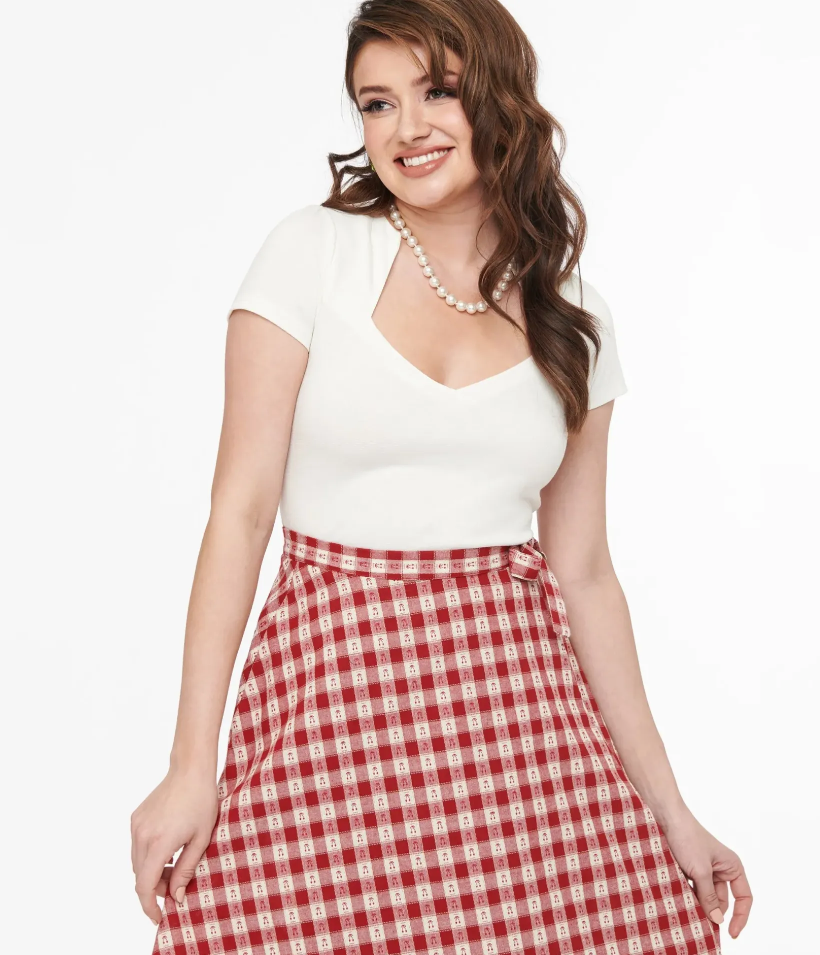 Unique Vintage Blouses|Blouses>Steady 1950s White Short Sleeve Knit Sophia Top