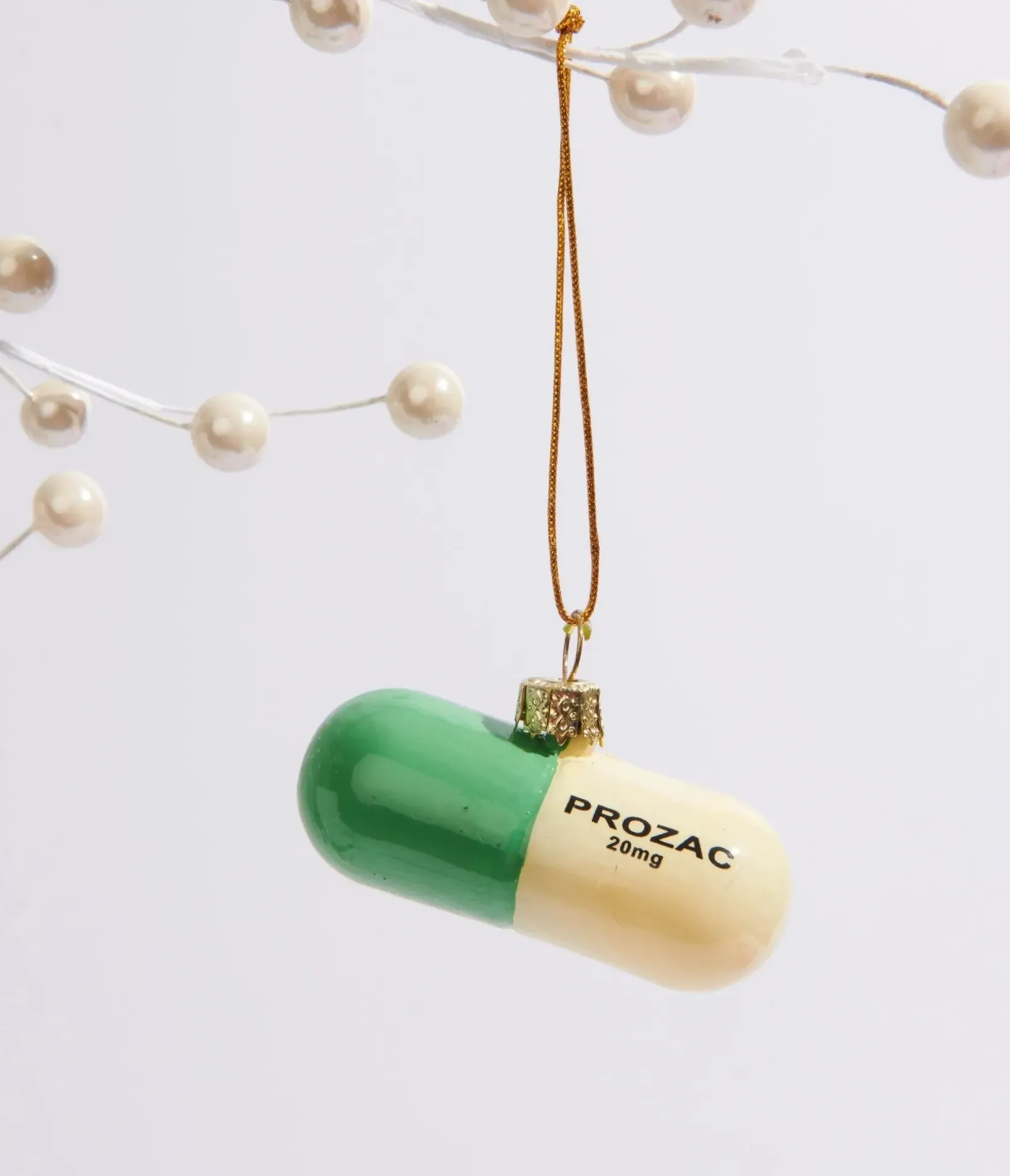 Unique Vintage Gifts For The Home|Gift Under $20>Stress Free Pill Glass Ornament