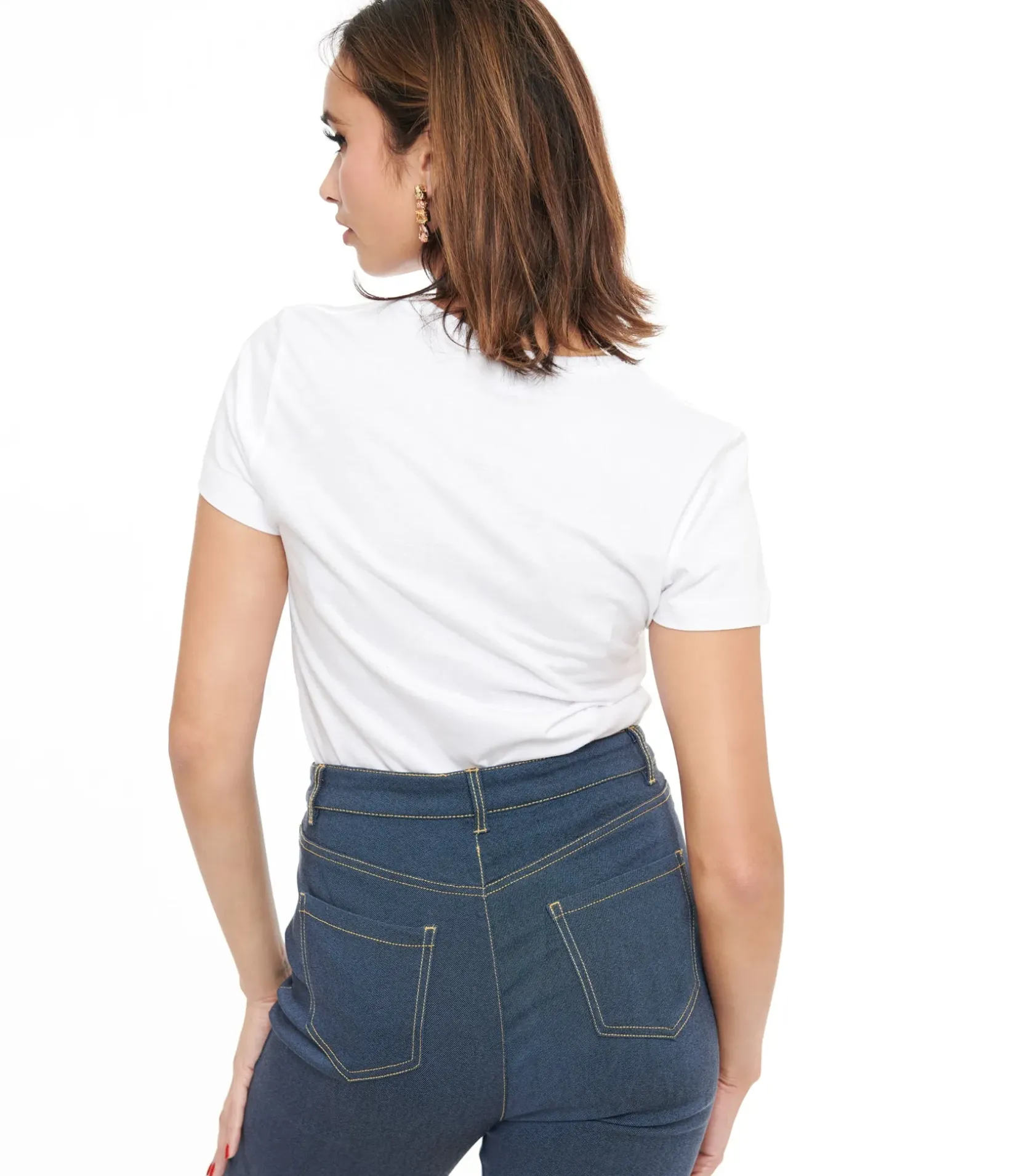 Unique Vintage Graphic Tees|Graphic Tees>1950s White Kiss Me Eternally Fitted Graphic Tee