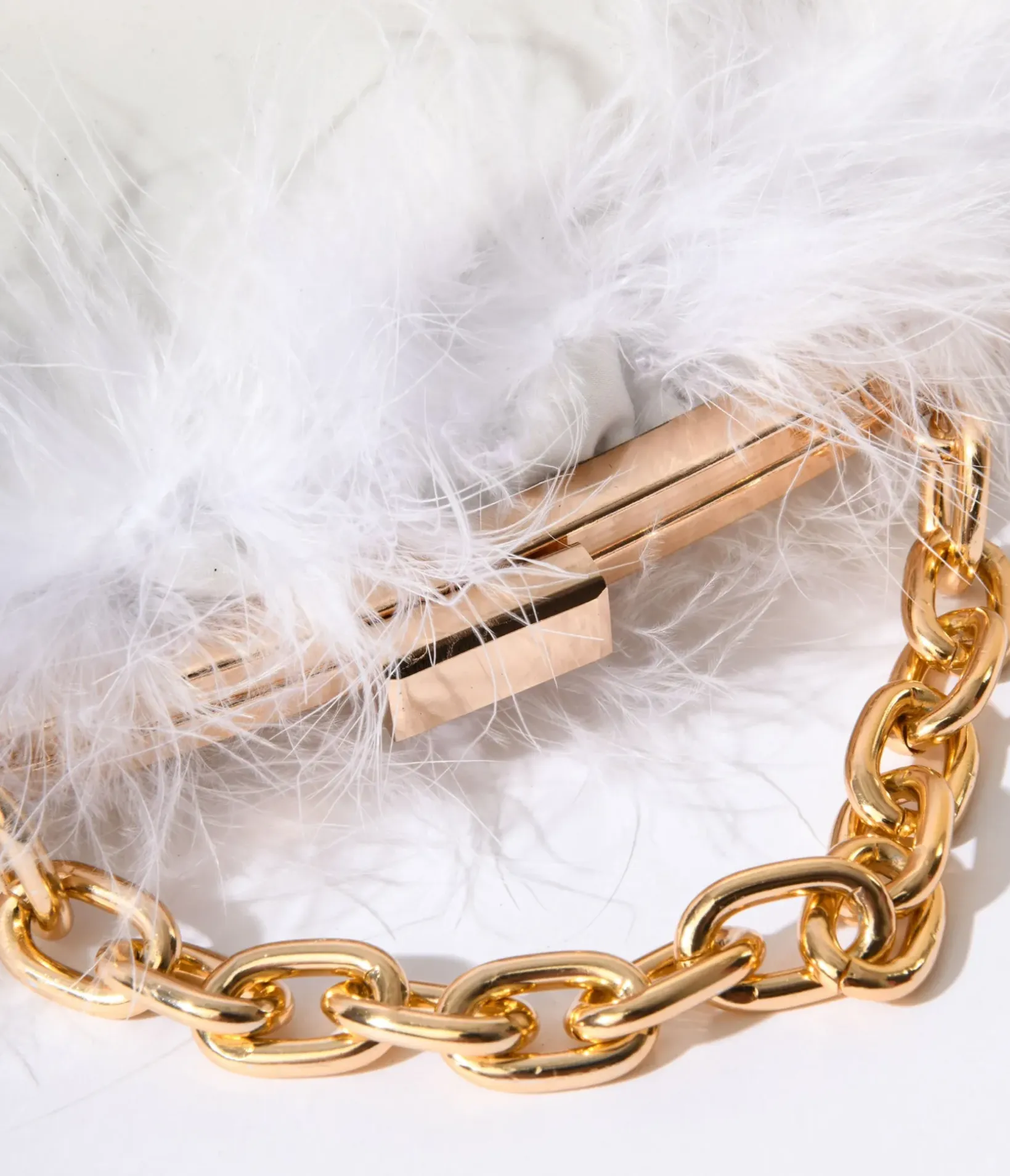 Unique Vintage Special Occasion|Prom Accessories>1920s White Satin & Fur Trim Clutch Handbag