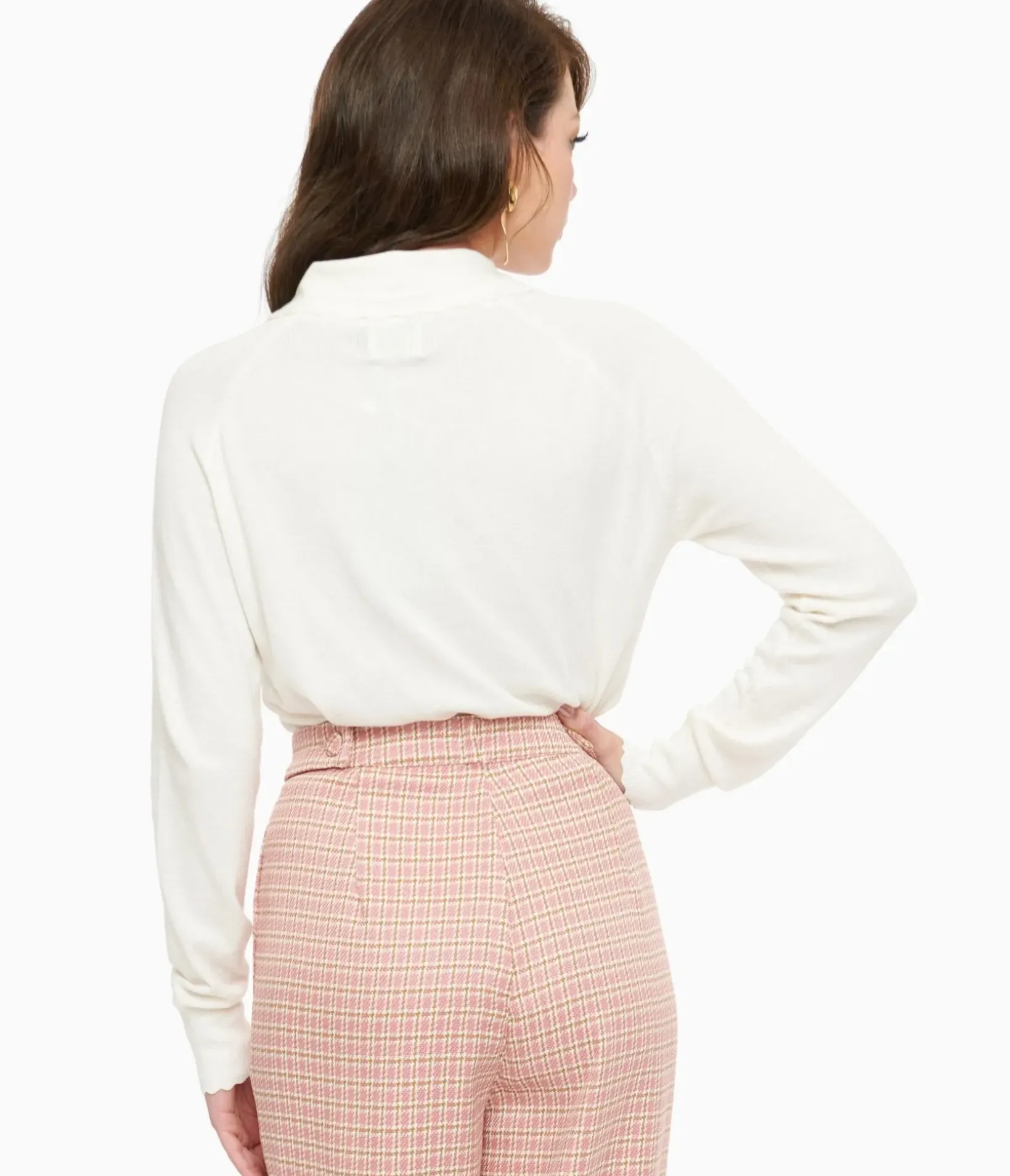Unique Vintage Sweaters & Cardigans|Work Wear>1950s White Trudy Cardigan