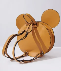 Unique Vintage All Things Pink|Novelty Bags>Tan & Pink Concha Mouse Mini Backpack