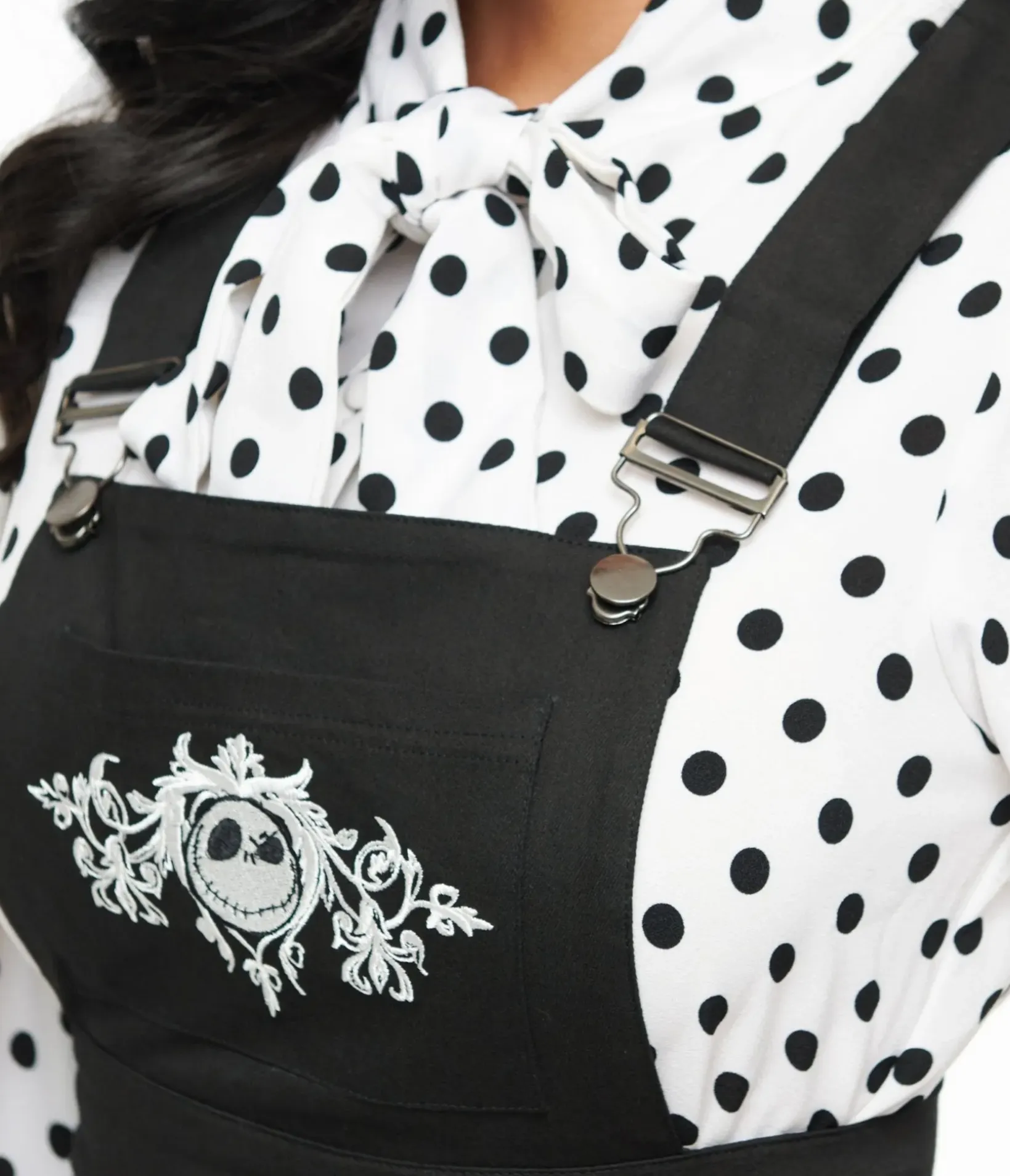 Unique Vintage Skirts|All Things Black>Tim Burton's The Nightmare Before Christmas by Black Nightmare Before Christmas Brionne Pinafore Skirt