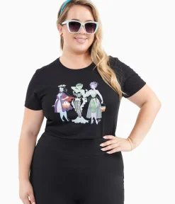Unique Vintage Graphic Tees|Graphic Tees>Trick or Treat Ghouls Fitted Graphic Tee