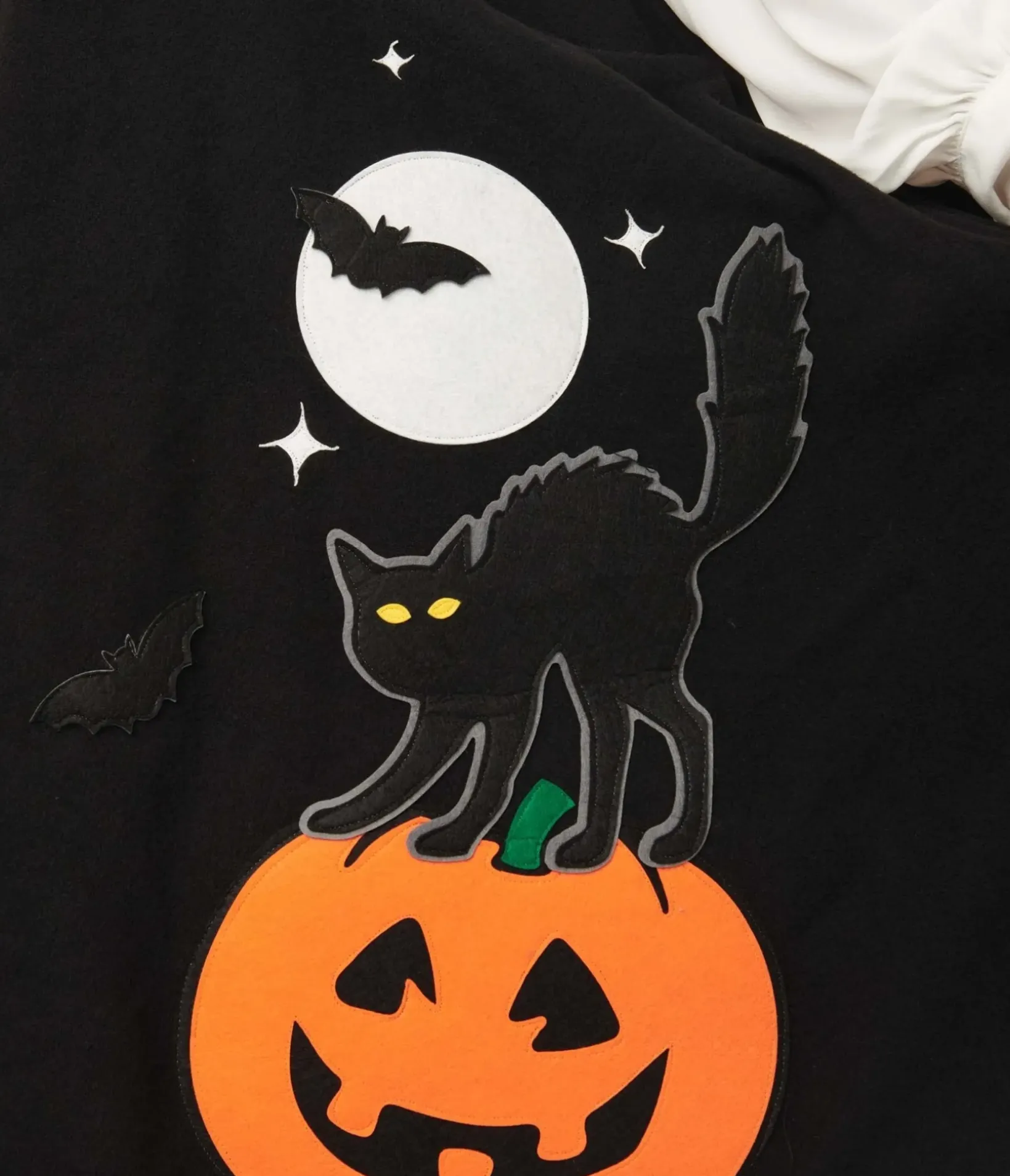 Unique Vintage Skirts|Skirts>Black Halloween Music Box Soda Shop Swing Skirt