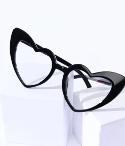 Unique Vintage Sunglasses>Black Heart Glasses