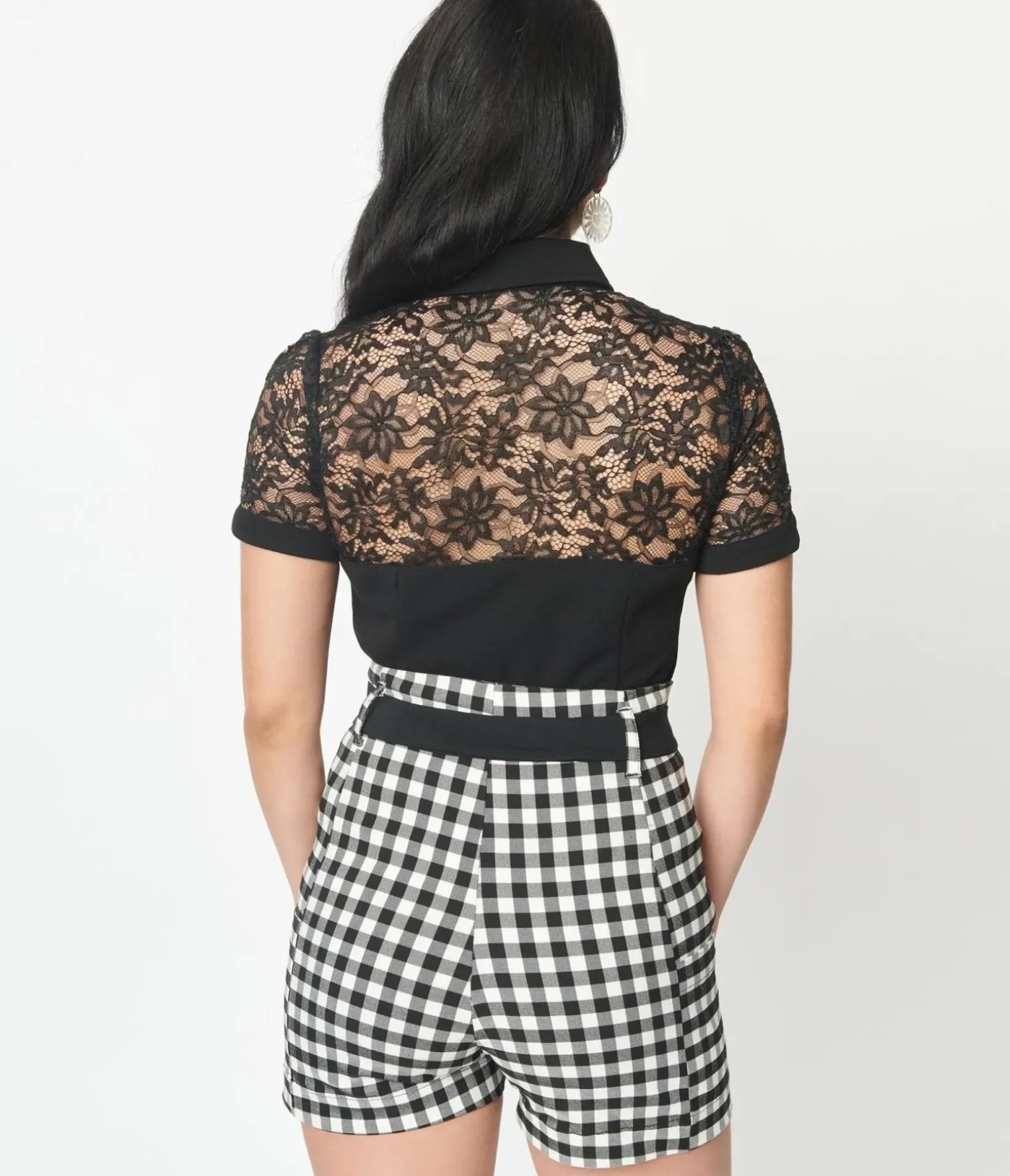 Unique Vintage All Things Black|Halloween>Black Lace Addison Blouse