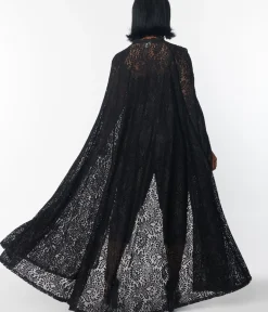 Unique Vintage Jackets|Coats & Jackets>Black Paisley Lace Cape