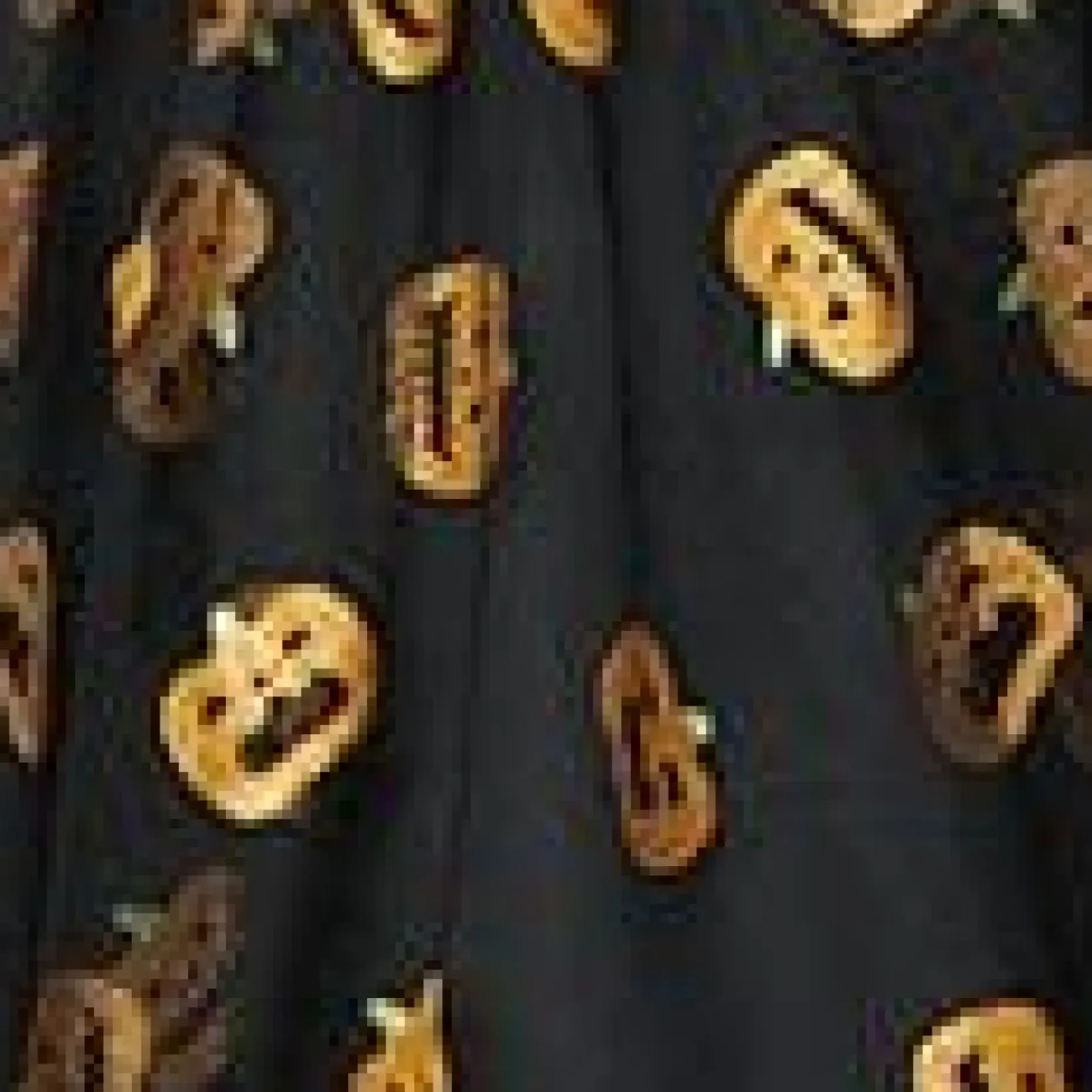 Unique Vintage Babydoll|Babydoll>Black & Pumpkin Print Babydoll Dress