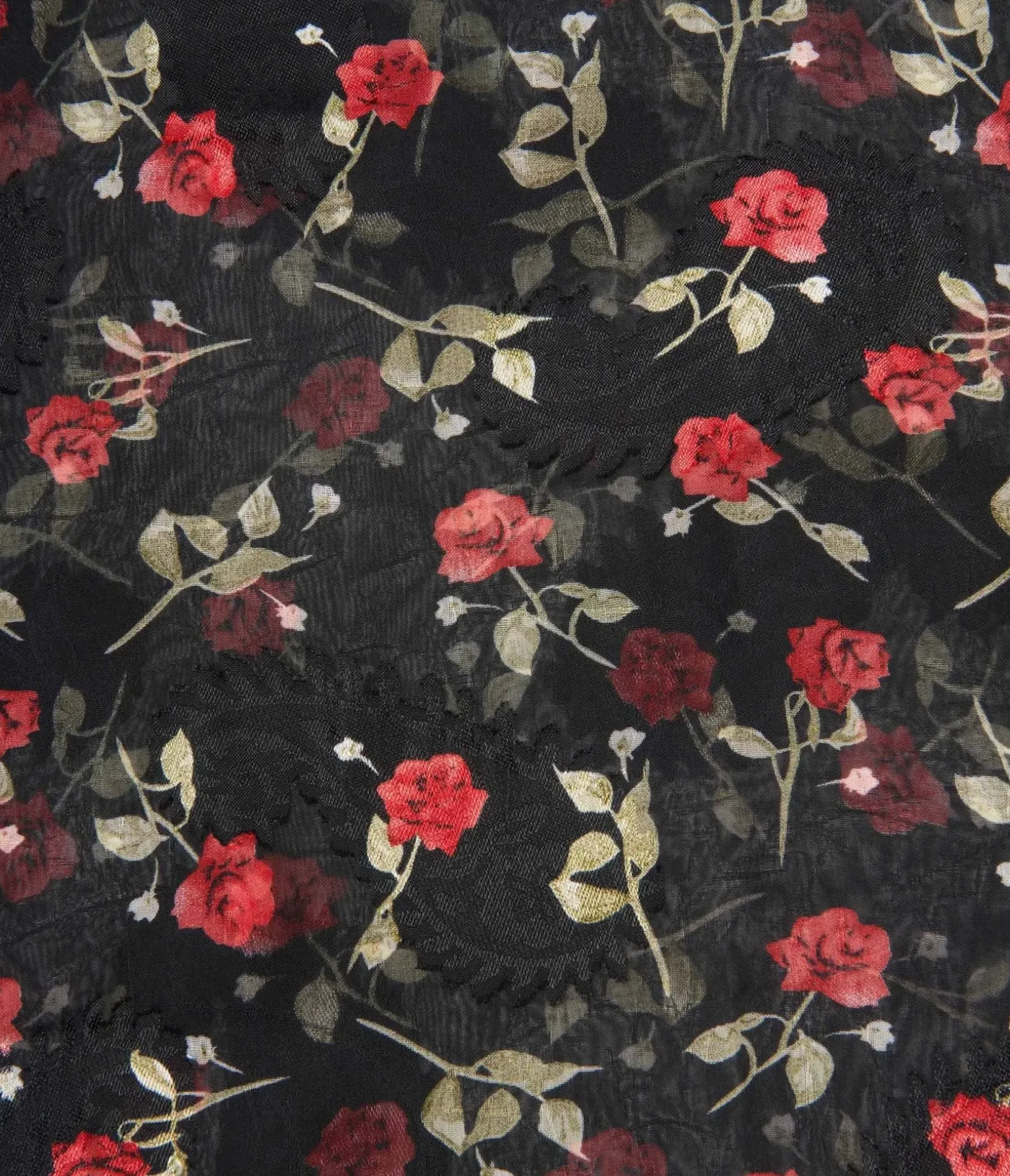 Unique Vintage All Things Black|All Things Red>Black & Red Roses Hair Scarf