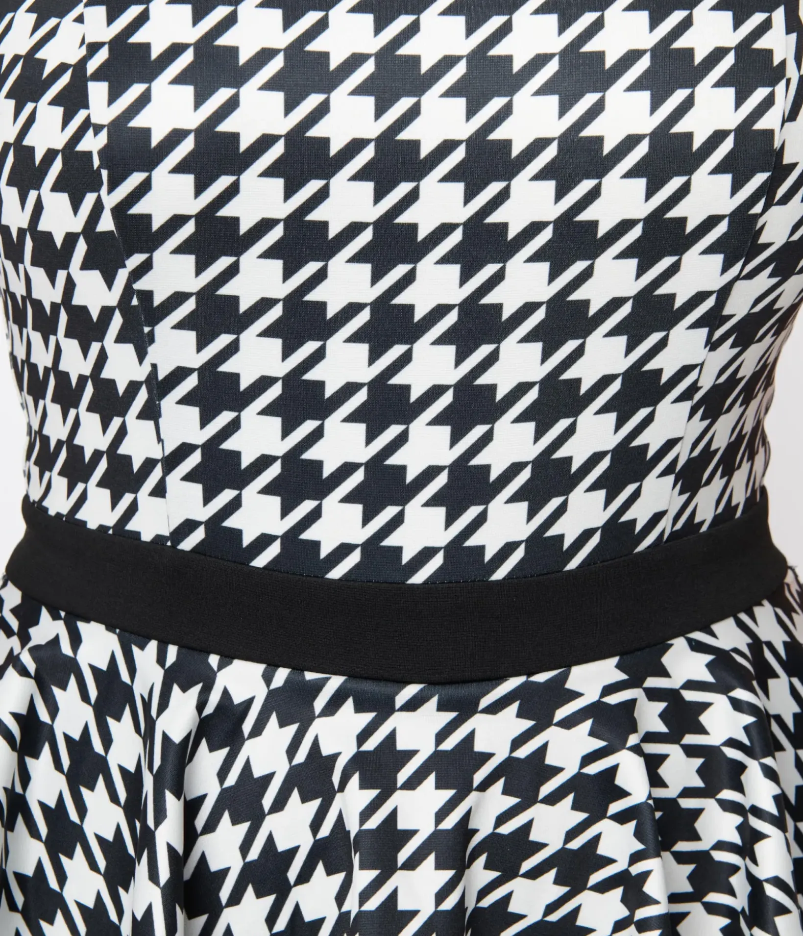 Unique Vintage Rompers & Jumpsuits|All Things Black>Black & White Houndstooth Peplum Jumpsuit