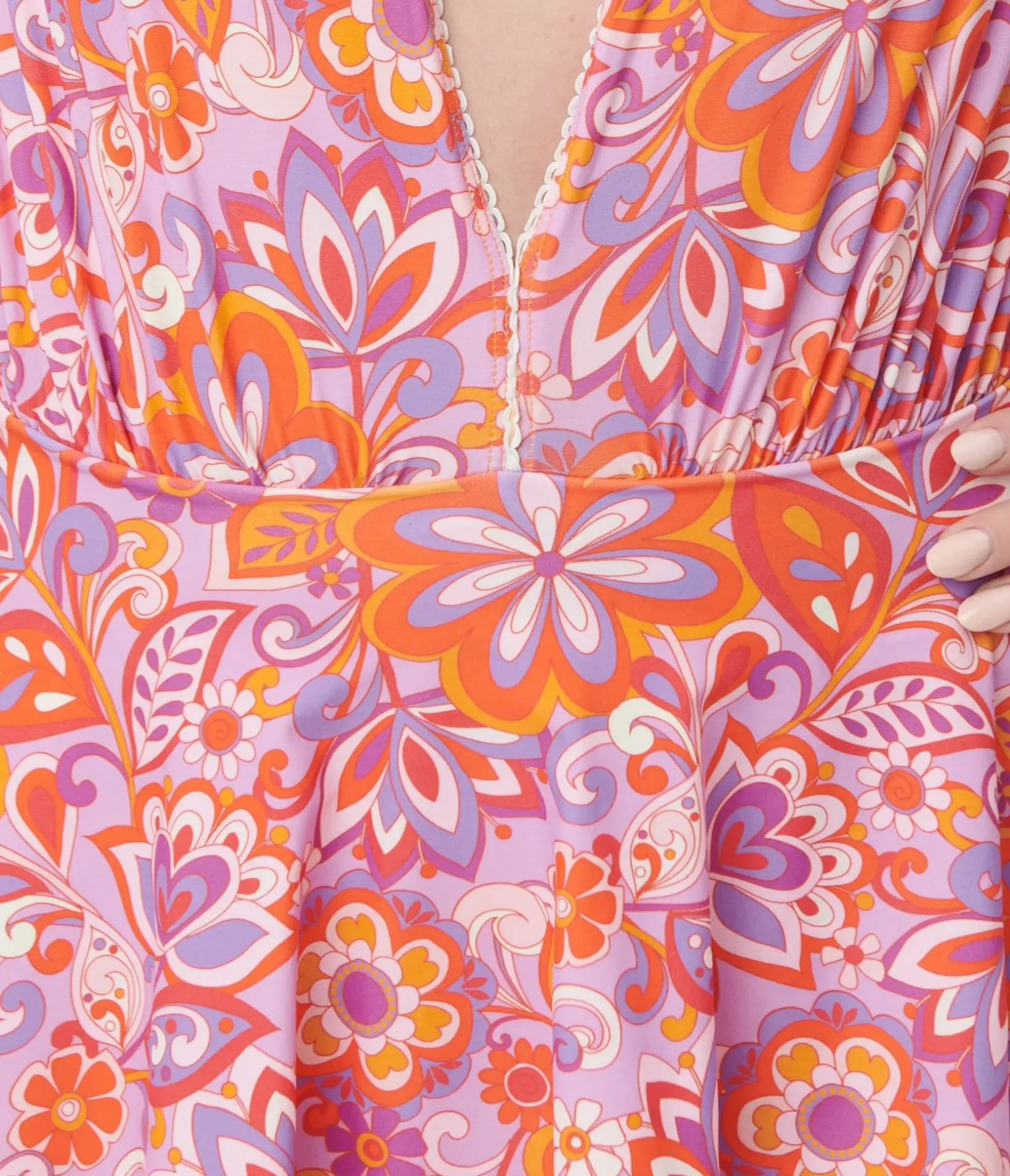 Unique Vintage One Piece Swim>Bohemian Floral Skirted Wendy Swimsuit