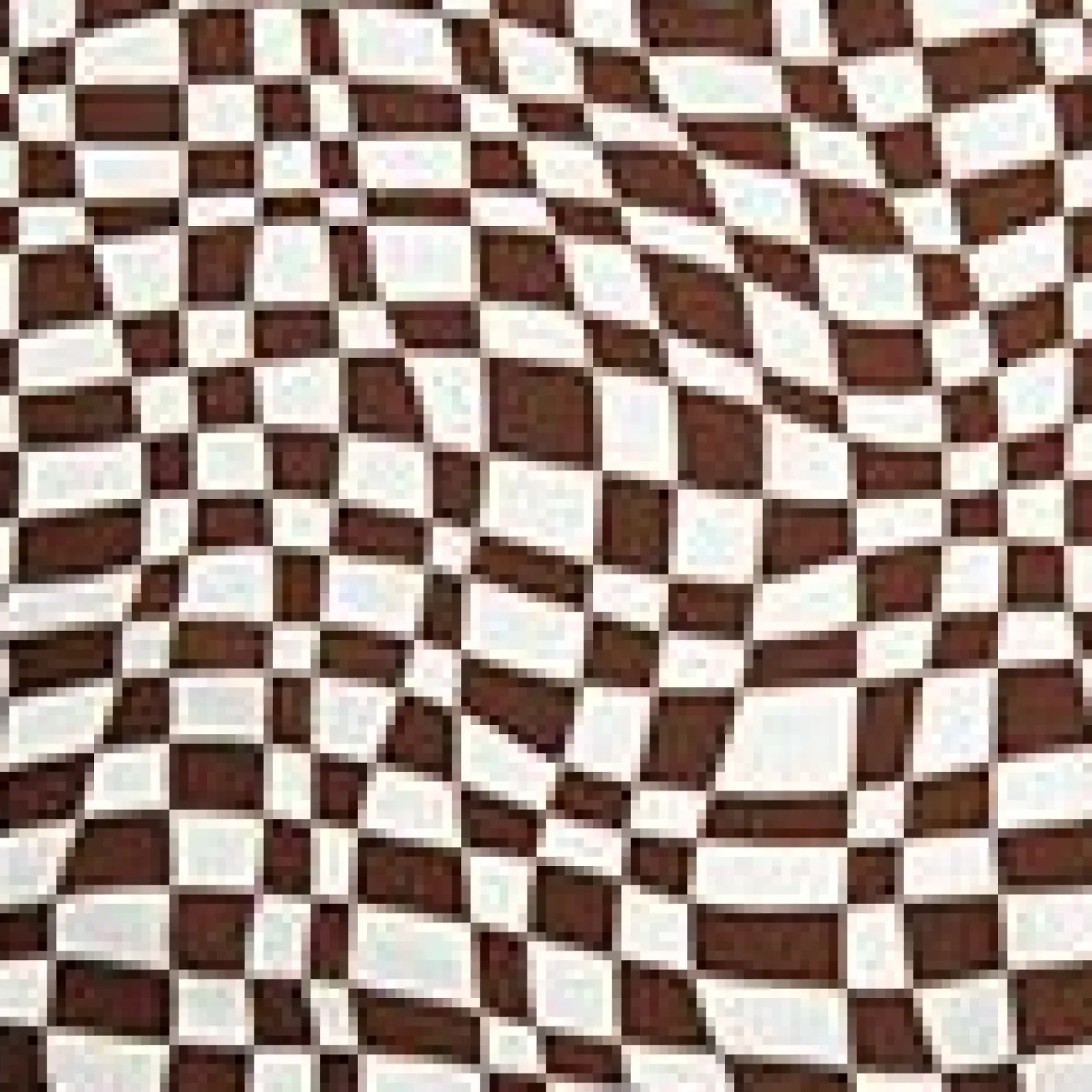 Unique Vintage Hair Scarves|Gloves & Scarves>Brown Distorted Check Hair Scarf