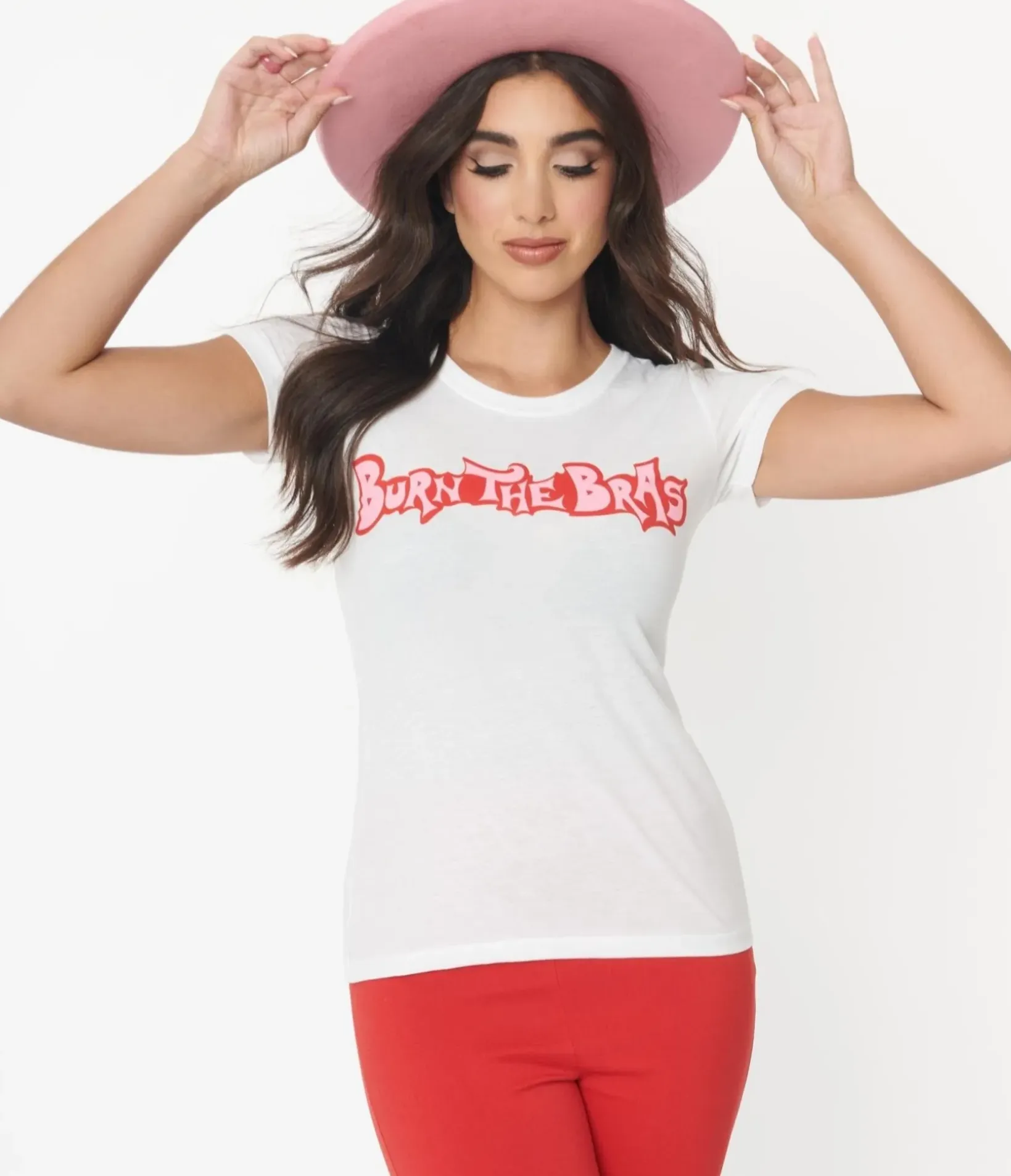 Unique Vintage Graphic Tees>Burn Your Bras Fitted Graphic Tee