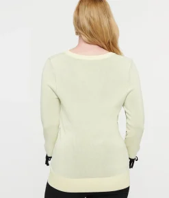 Unique Vintage Sweaters & Cardigans|Halloween>Cream & Black Spiderweb Keyhole Sweater